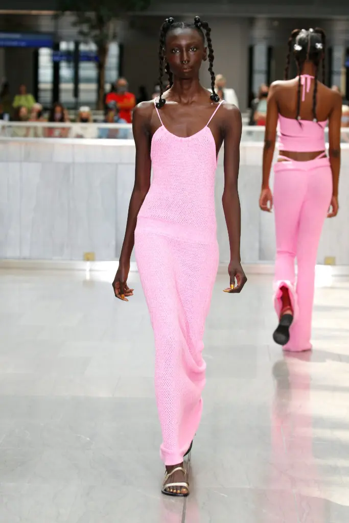 Victor Glemaud pink knit dress. (Photo courtesy of Victor Glemaud)