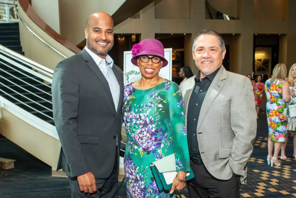 Alvin Abraham, Phyllis Williams, Bruce Padilla at the Children's Assessment Center Spirt of Spring Luncheon (Photo by Jacob Power)