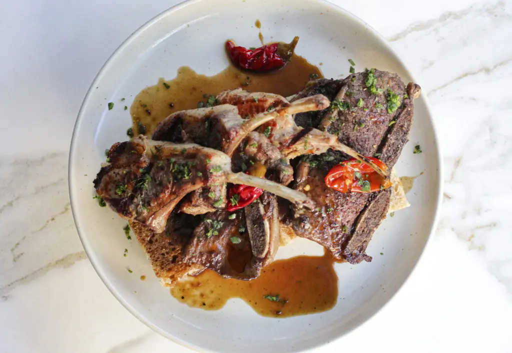 An array of grilled Delgado chops will be served per piece at Luminaire. (Photo by Mary Whitten)