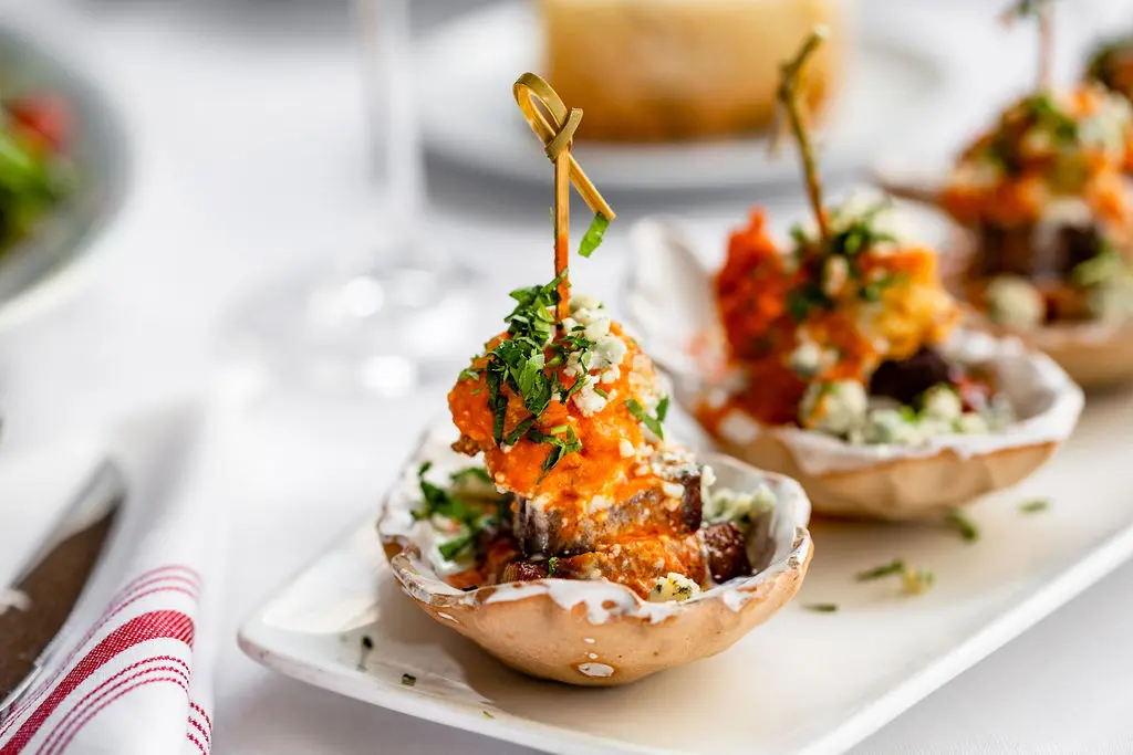 B & B Butcher's Carpet Bagger appetizer is a crowd pleaser.