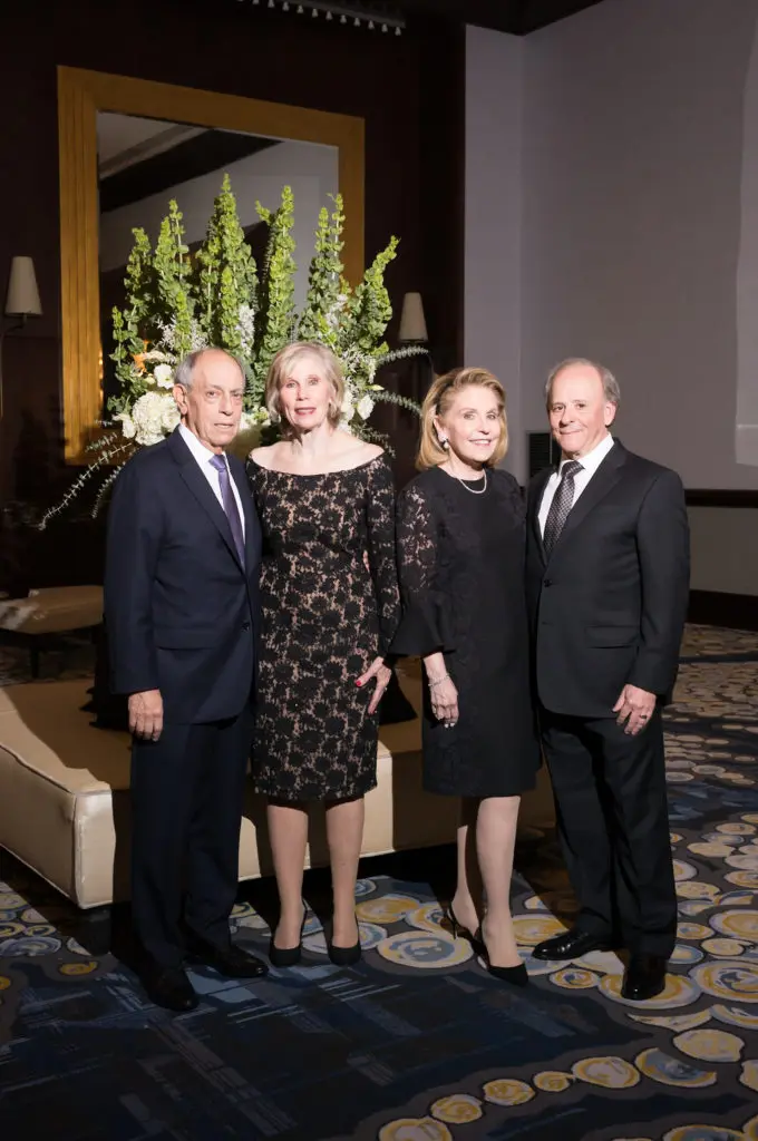 Chairs Steve Estrin, Denise Estrin, Alyse & Robert Caplan at the Seven Acres gala, held at the Hilton Americas-Houston. (Photo by Daniel Ortiz)
