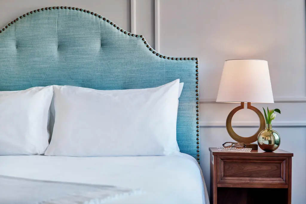 A king bed at The Loutrel.  (Photo by Courtesy of The Loutrel)