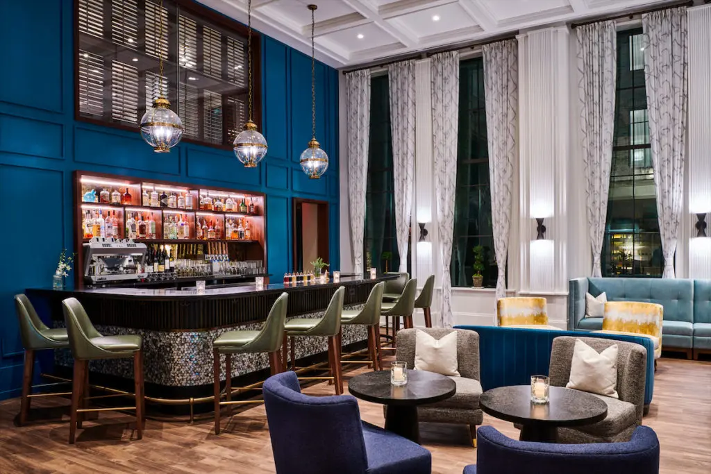 The Loutrel hotel's Veranda Lounge at night.  (Photo by Courtesy of The Loutrel)
