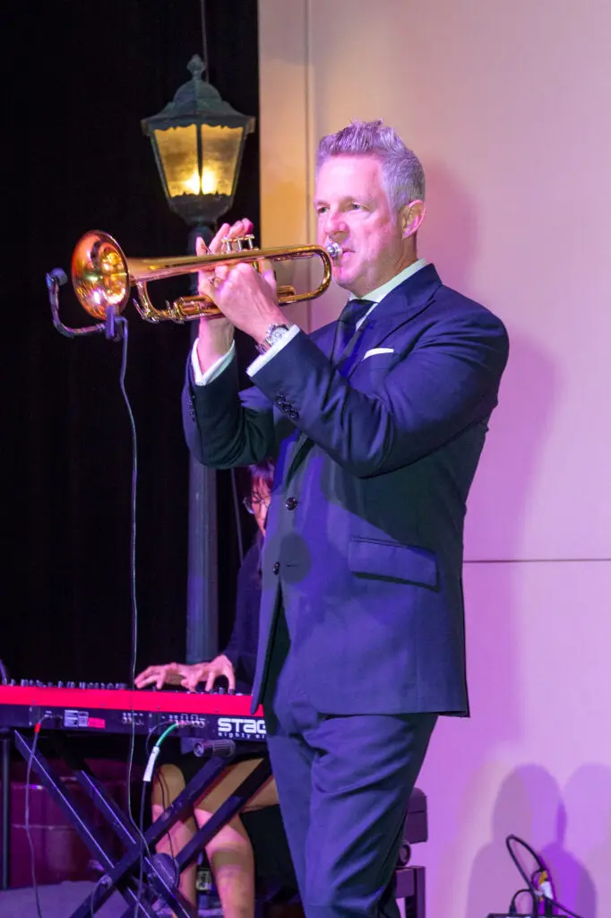 New Orleans jazz trumpeter Jeremy Davenport at Performing Arts Houston Kaleidoscope Ball.(Photo by Jacob Power)
