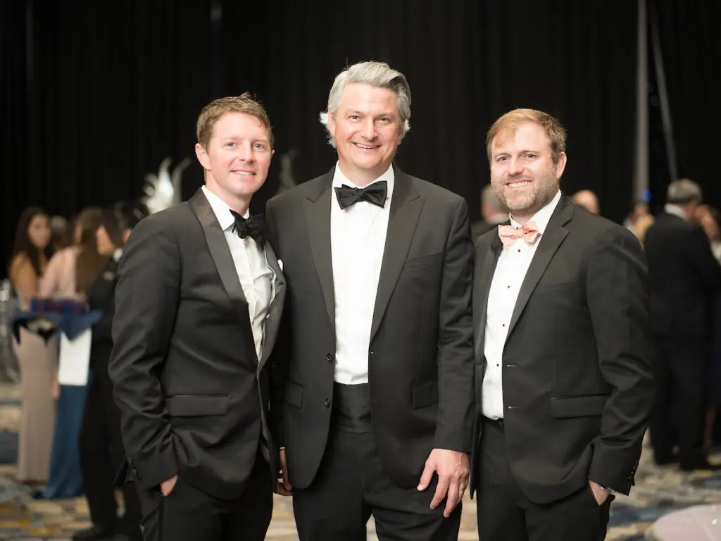 Jonathan Williams, Adam Anthony, Clayton Lusky at the JDRF Promise Ball (Photo by Daniel Ortiz)