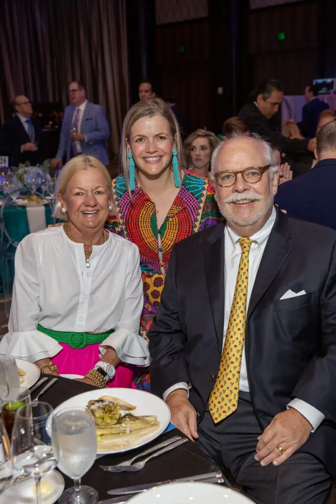 Kit Detering, Cassie Milam, Carl Detering at the Communities in School 'Stay in School' gala. (Photo by Jenny Antill)