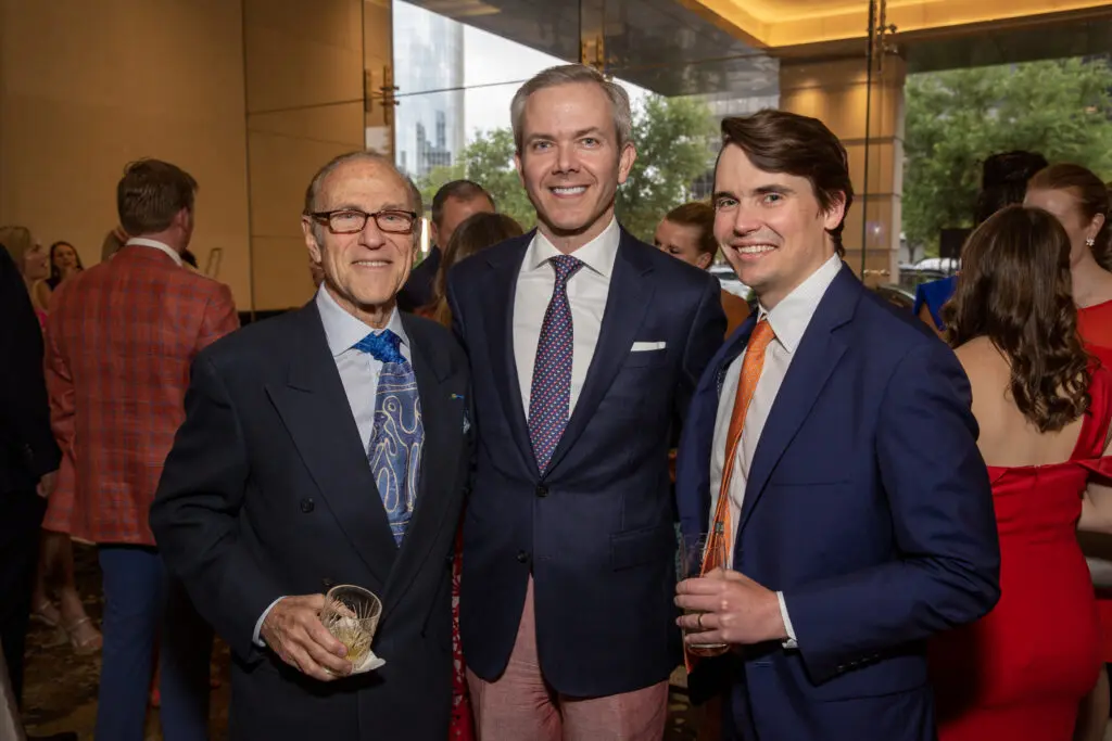 Robert Sakowitz, John B. Connally, Mike Marek at the Communities in School 'Stay in School' gala. (Photo by Jenny Antill)