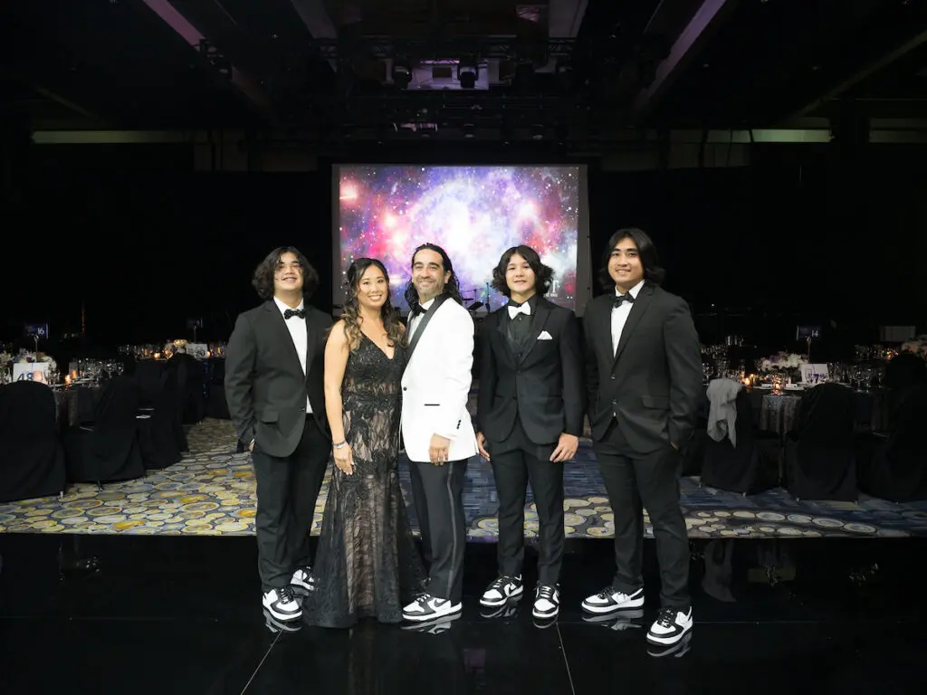 The JDRF Fund a Cure Family, Kina and Fred Lara and their sons at the JDRF Promise Ball (Photo by Daniel Ortiz)