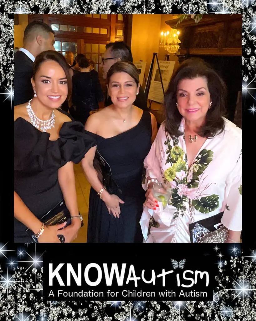 Maria Moncada Alaoui, Anna Reger, Laura Ward at the KNOWAutism 10th anniversary gala 