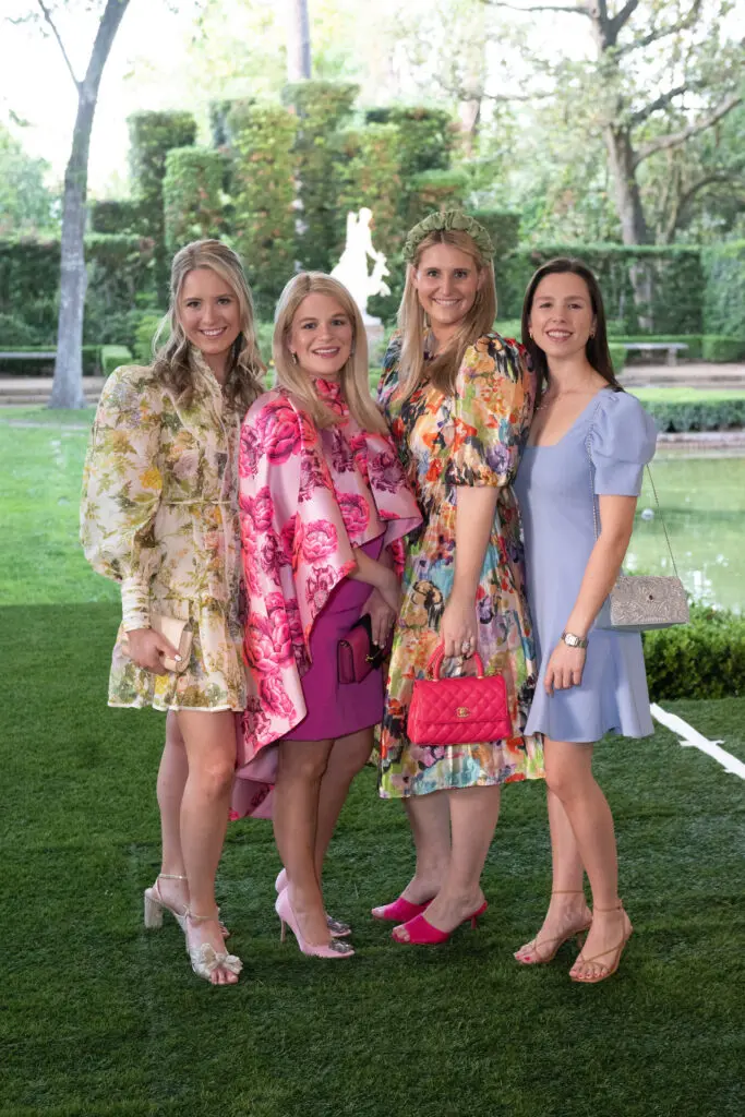 Adair Bruggeman, Ashland Odom, Emma Farahani, Elsebeth Kirby at the Bayou Bend fashion show and luncheon. (Photo by Wilson Parish)