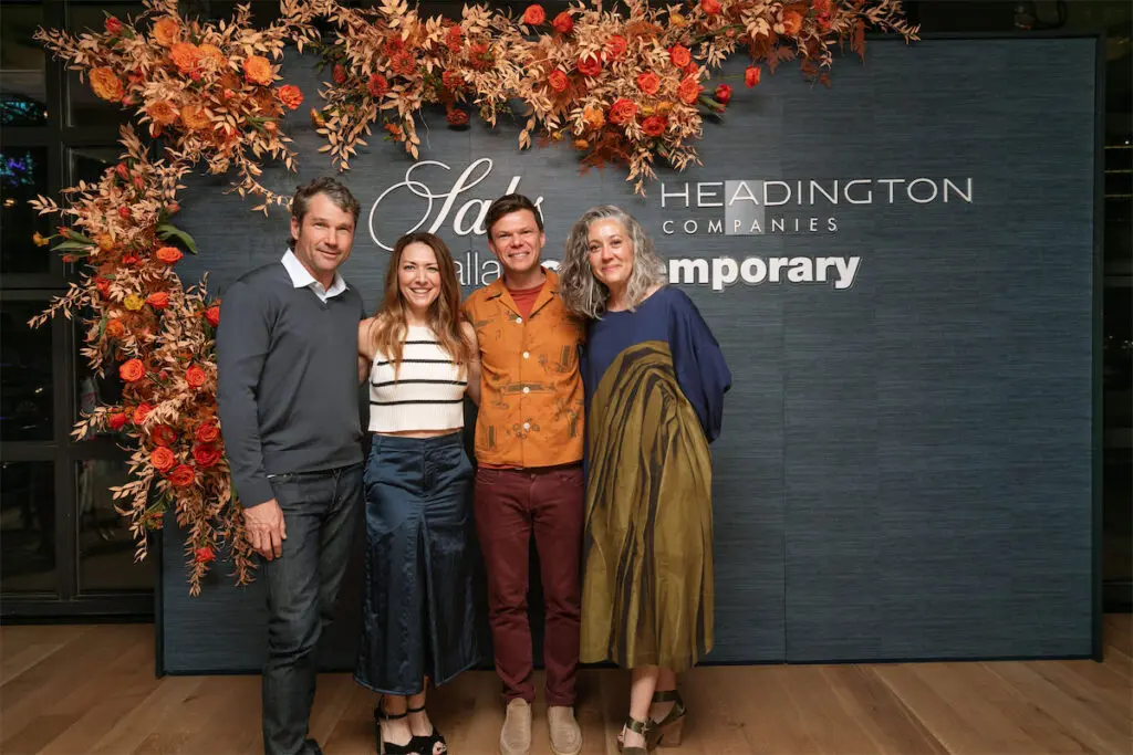 Alden & Janelle Pinnell, Rob Teeters, Lucia Simek at Dallas Contemporary x Saks (Photo by BECKLEY)
