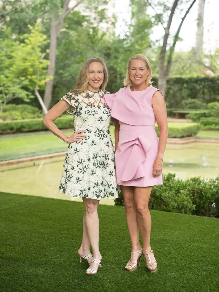 Bailey Dalton-Binion, Nancy Mathe at the Bayou Bend fashion show and luncheon. (Photo by Daniel Ortiz)