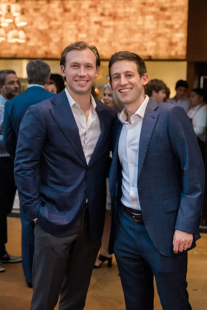 Gavin Carter, Kase Pappert at the opening party for Bari Ristorante in River Oaks District (Photo by Johnny Than)