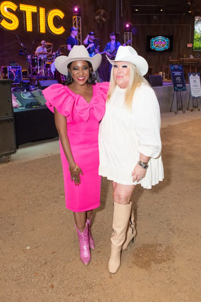 2023 Cattle Barons Ball chairs Jacquie Baly, Lara Bell at the Cattle Barons Ball launch at The Rustic. (Photo by Jacob Power)