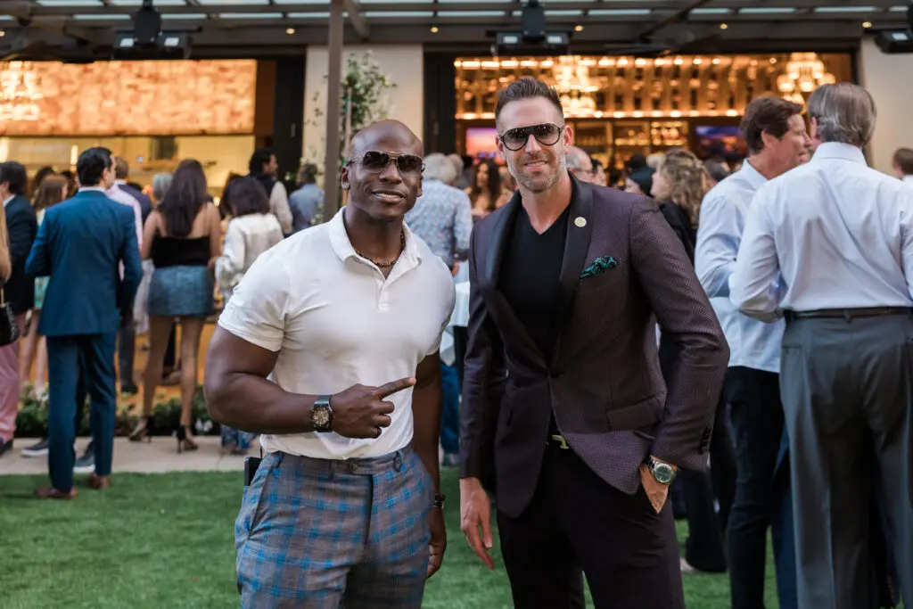 Jay Bradley, Matthew Massey at the opening party for Bari Ristorante in River Oaks District (Photo by Johnny Than)