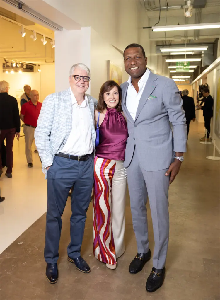 John & Marlene Sughrue, Fred Perpall at Dallas Art Fair (Photo by Exploredinary)