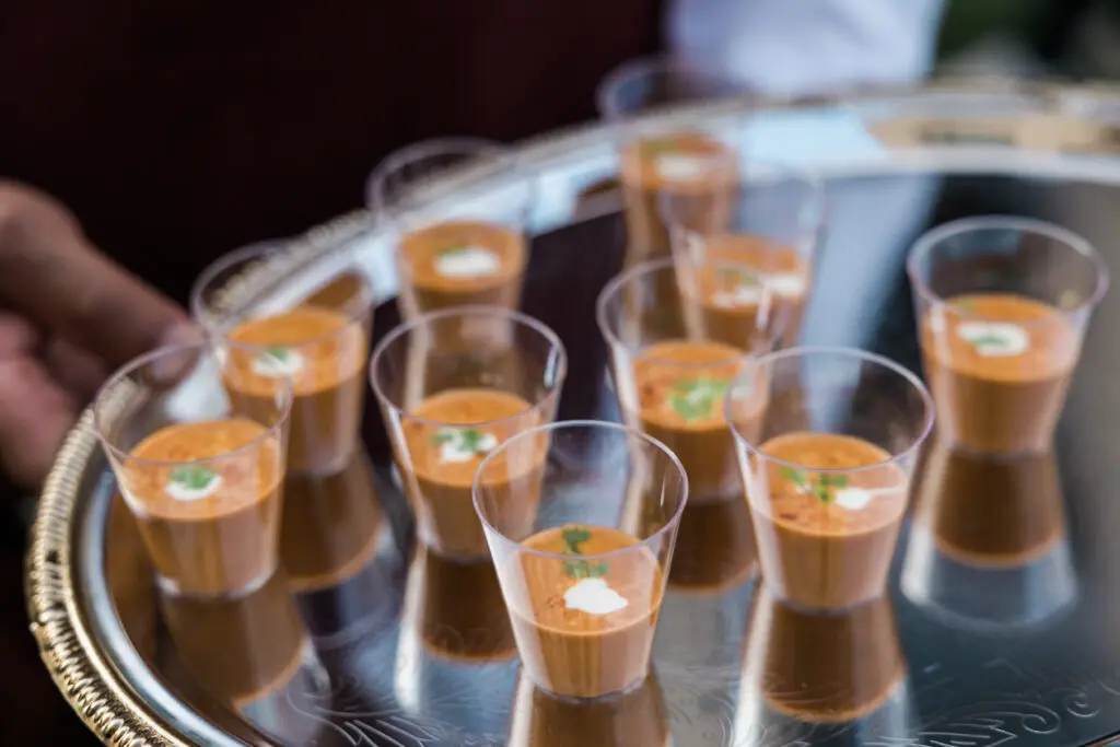 Lobster bisque on the menu at the opening party for Bari Ristorante in River Oaks District.  (Photo by Johnny Than)