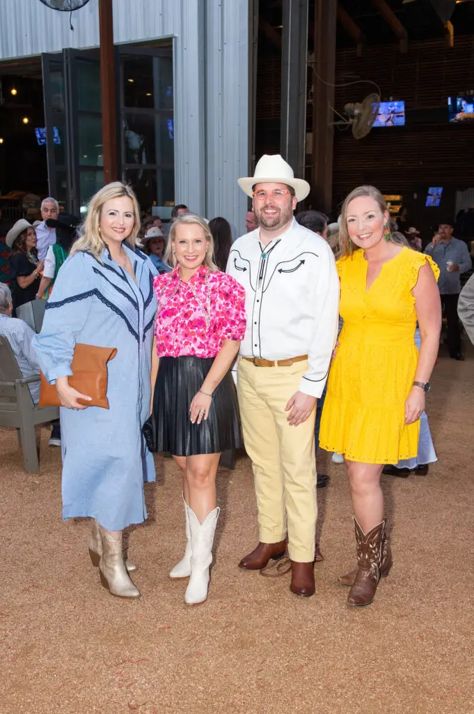 Lynn Forte, Cathleen Fishel, Taylor Kidd, Kim Koehn at the Cattle Barons Ball launch at The Rustic. (Photo by Jacob Power)