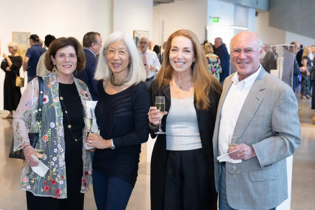 Barbara Koslov, G.G. Hseih, Jorana Roteman, Geoffrey Koslov at the Glassell School of Art 'weird' gala (Photo by Wilson Parish)