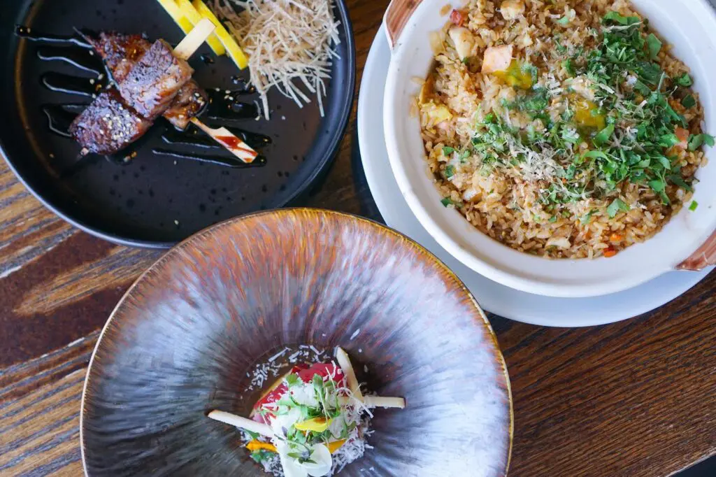 Bloofin Sushi rolls and plates
