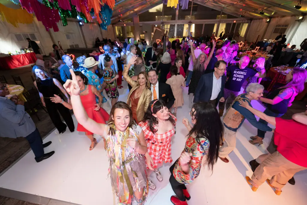 Rocking to the sounds of DJ Druw at the Glassell School of Art 'weird' gala (Photo by Wilson Parish)