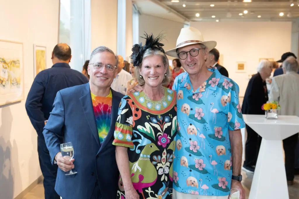 Glassell School of Art director Paul Coffey, Kathy & John Orton (Photo by Wilson Parish)