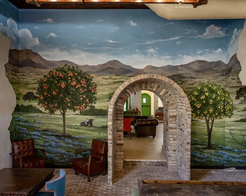 The interior of the new Tex-Mex restaurant Verde Garden is a colorful retreat. (Photo by Dustyn Zenner)