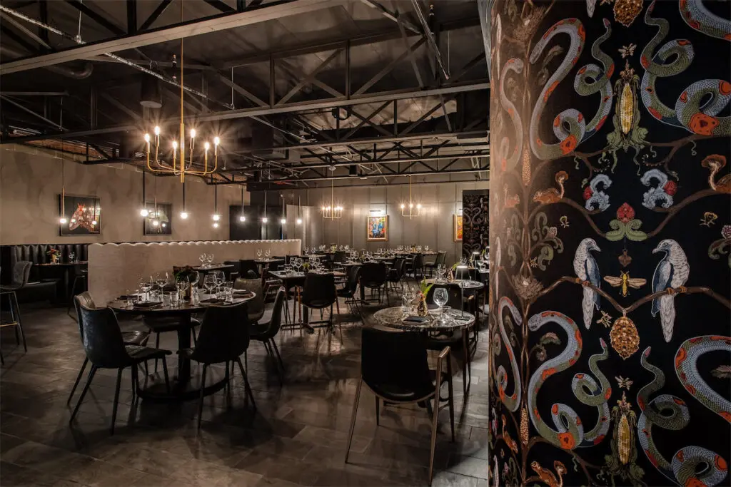 The Saint boasts a dark and moody "saints and sinners" theme in East Dallas. (Photo by Kayla Enright)