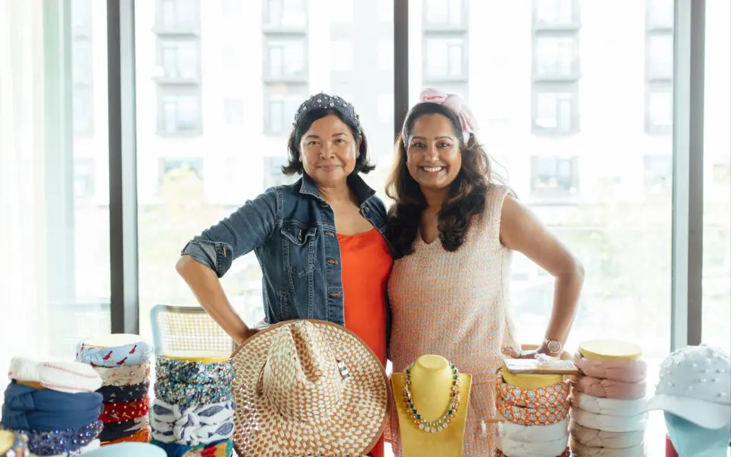 Diane Jones, Pyra Kurup at the Georgia James pop-up event. (Photo by Emma Umana)