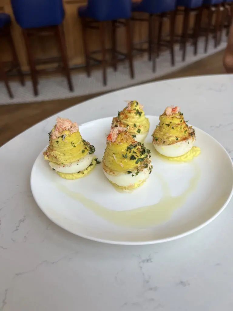 Start with the Lobster Deviled Eggs at Felix. (Photo by Megan Ziots)