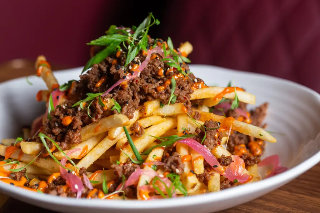 Another fabulous choice on the cinema snacks menu is the kobe beef bulgogi fries. 