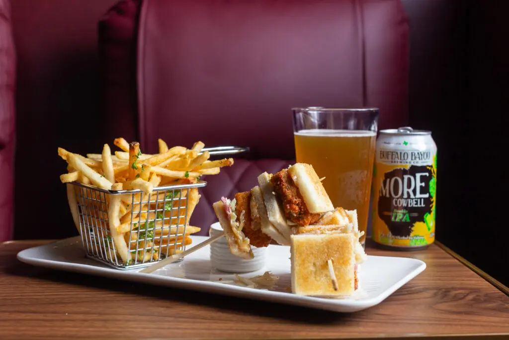 Fried chicken sliders are just one of the gourmet options on the Reel Luxury Cinemas menu.