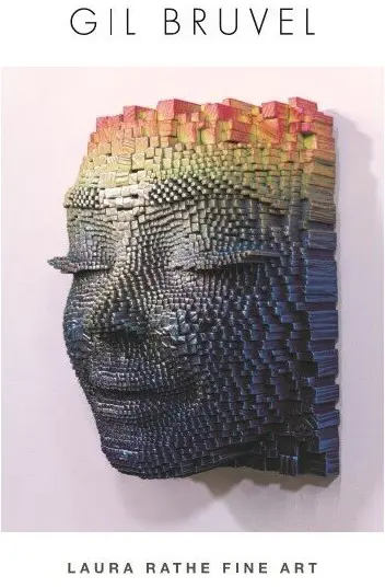 Bid on internationally acclaimed artist Gil Bruvel's hand-cut wood Meditative Mask along with a private dinner for 8 at Laura Rathe Fine Art.