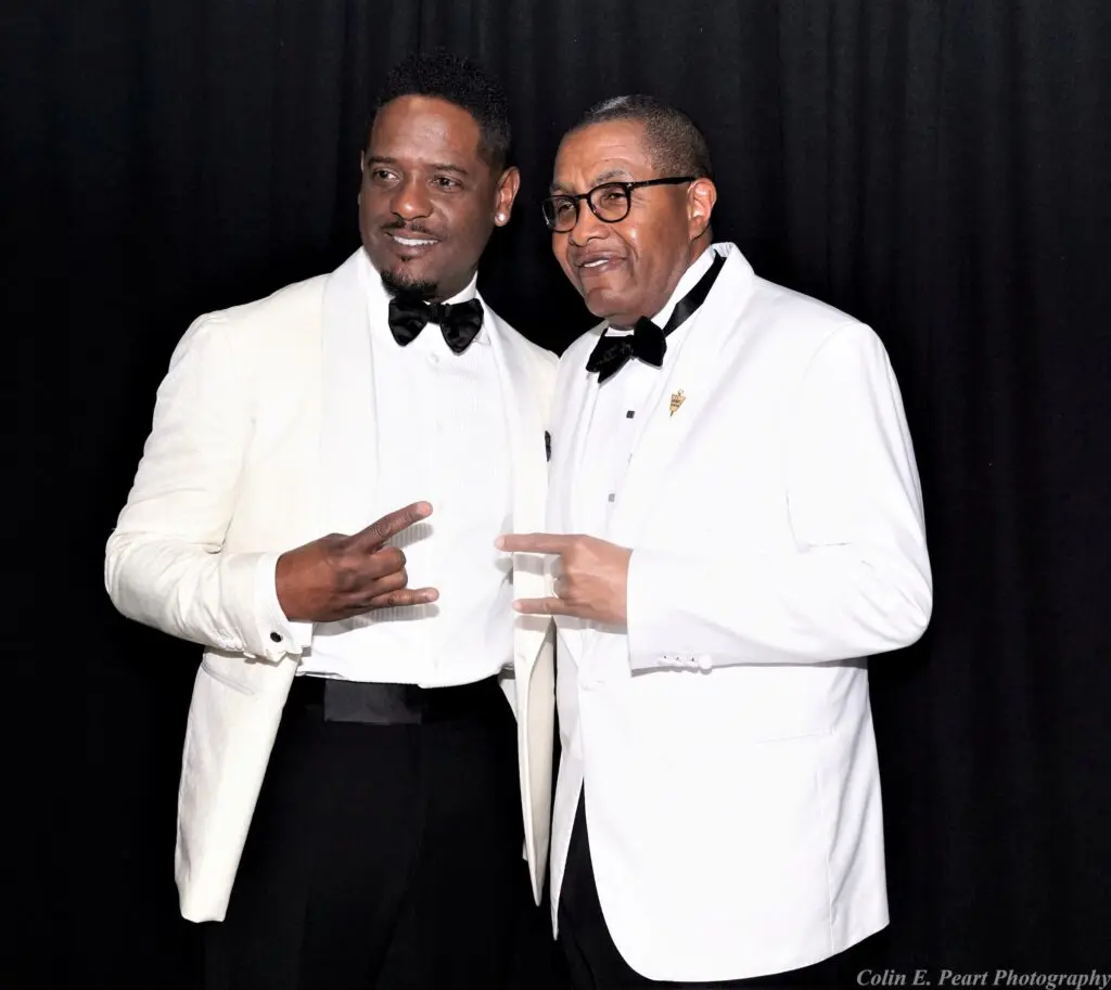 Blair Underwood, former Phi Beta Sigma international president Michael Cristal make the scene at the international conference Grand Orchid Gala in Houston.
