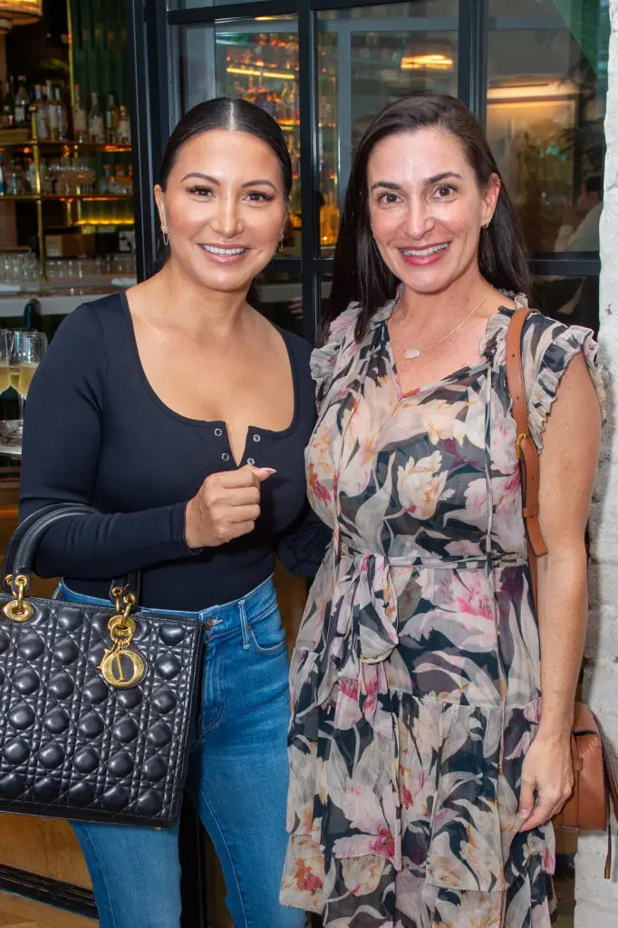 Amanda Mertz, Candace Thomas at a luncheon at The Annie Café featuring LAGOS Couture jewels. (Photo by Jacob Power)