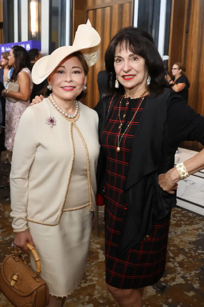 Rini Ziegler, Mady Kades at the PaperCity Philanthropy in Fashion Best Dressed luncheon (Photo by Priscilla Dickson)