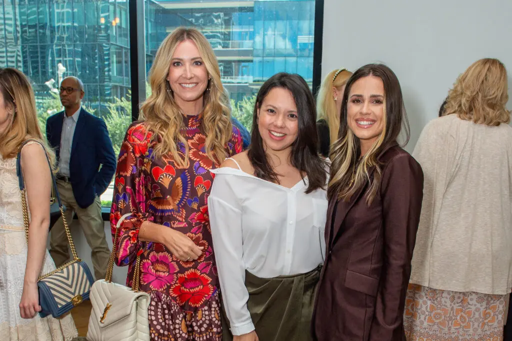 Sara Oberton, Alexandra Carreno, Elly Brown at a luncheon at The Annie Café featuring LAGOS Couture jewels, carried by Neiman Marcus. (Photo by Jacob Power)