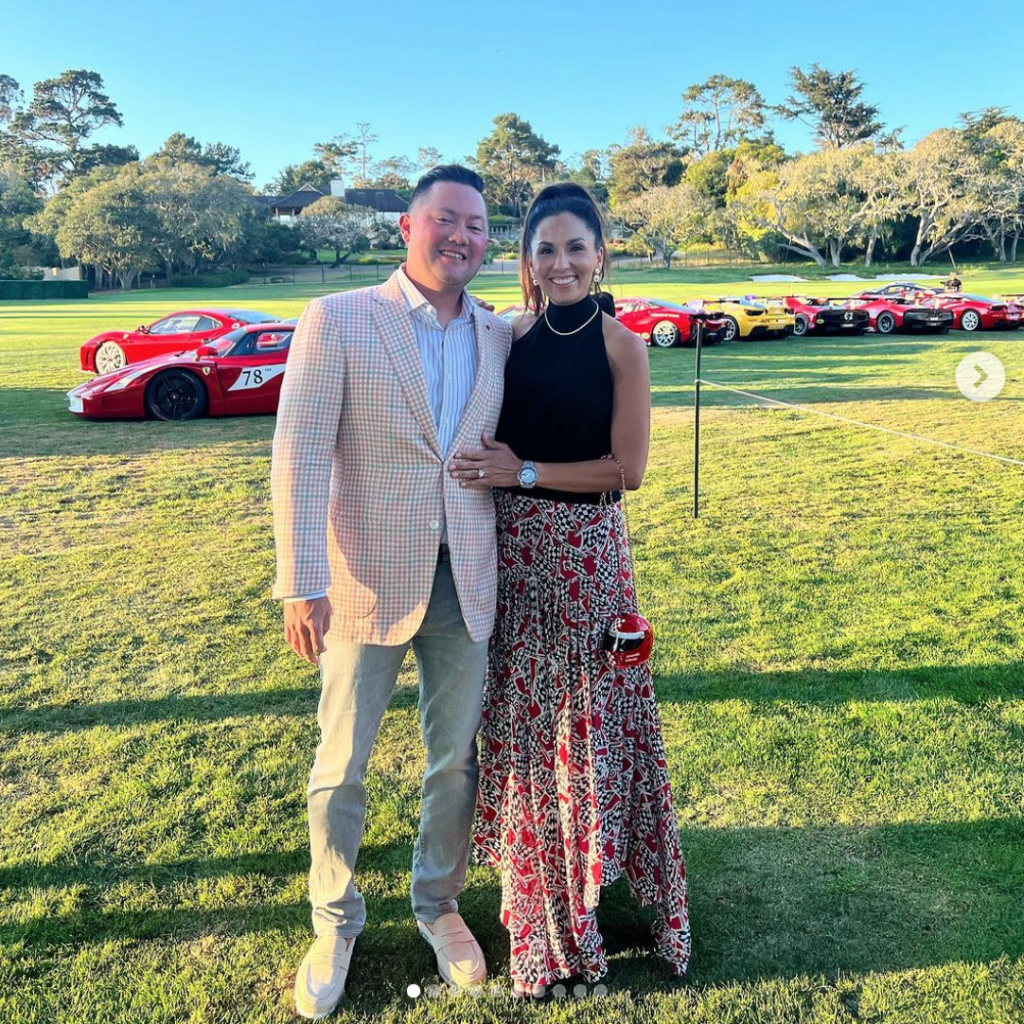Stephen & Julia Longoria Chen at the 2023 Pebble Beach Concours d'Elegance (Instagram photo)