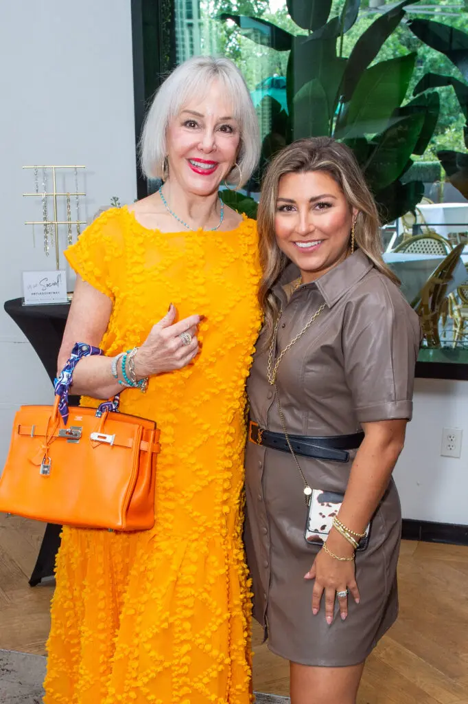 Sheree Frede, Kate Lagos at a luncheon at The Annie Café featuring LAGOS Couture jewels, carried by Neiman Marcus. (Photo by Jacob Power)