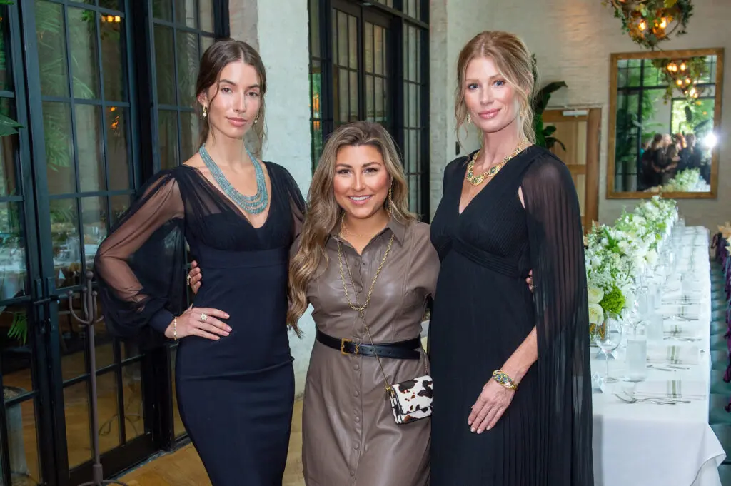 Models in LAGOS  Couture flank brand stylist Kate Lagos, daughter of jewelry designer Steven Lagos, at an intimate lunch at The Annie Café. (Photo by Jacob Power)