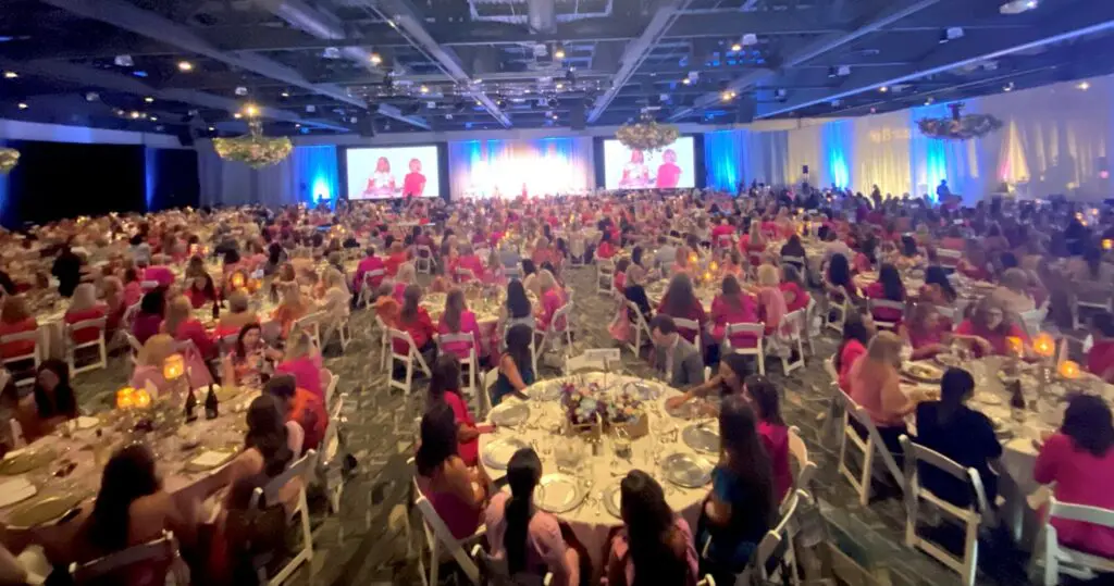 More than 900 people attended the 2023 In The Pink luncheon at the Woodlands Waterway Marriott.