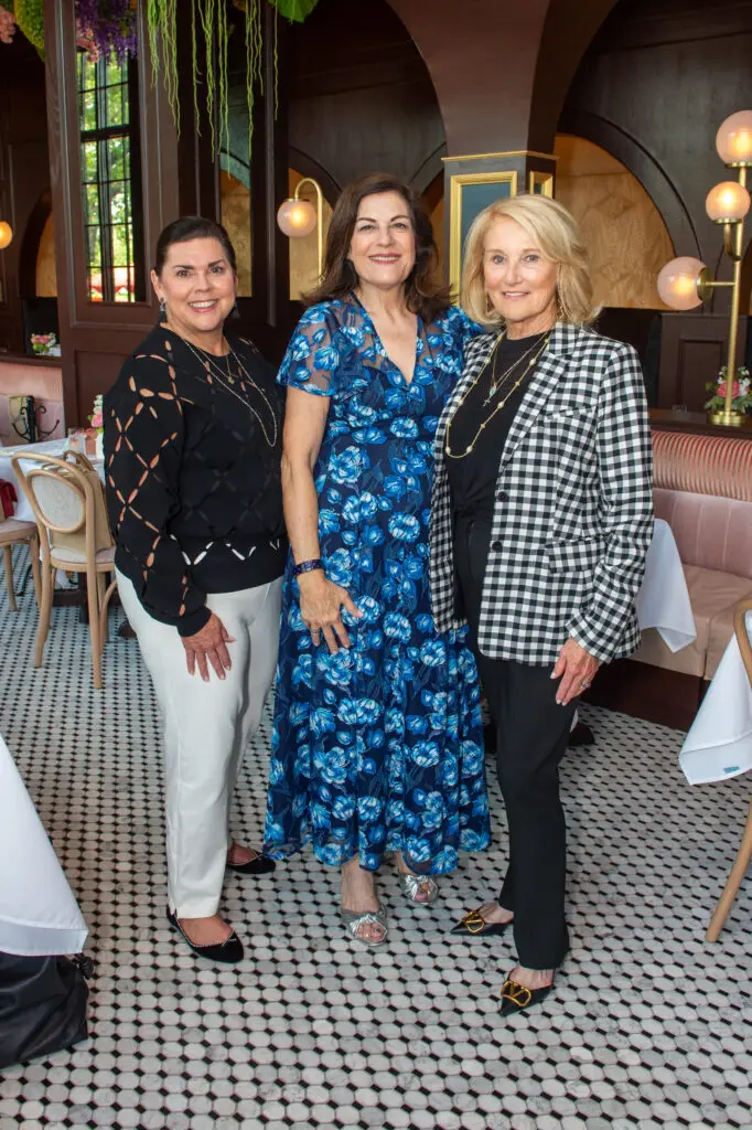 Lesha Elsenbrook, Ellie Francisco, Denise Monteleone at the Annabelle Brasserie first look luncheon in Autry Park (Photo by Jacob Power)