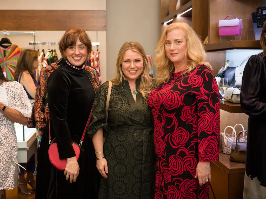 Lona McManus, Bonnie Houston, Tina StCyr at the Elizabeth Anthony Go Red for Women fashion event. (Photo by Daniel Ortiz)