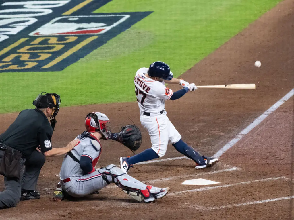 When Jose Altuve jumps on the first pitch, opposing teams have reason to worry. (Photo by F. Carter Smith)