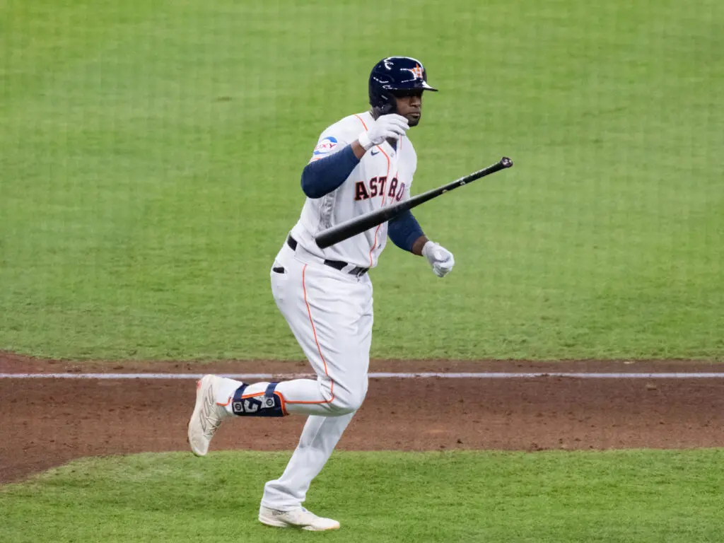 Yordan Alvarez produces big October moments. Again and again. (Photo by F. Carter Smith)
