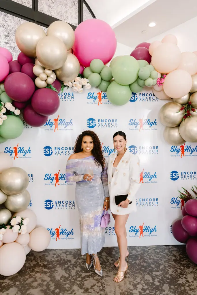 Charlye Lynne, Andrea Tran at the Ladies Who Brunch benefit for Sky High for Kids at The Revaire. (Photo by Quy Tran Photography)
