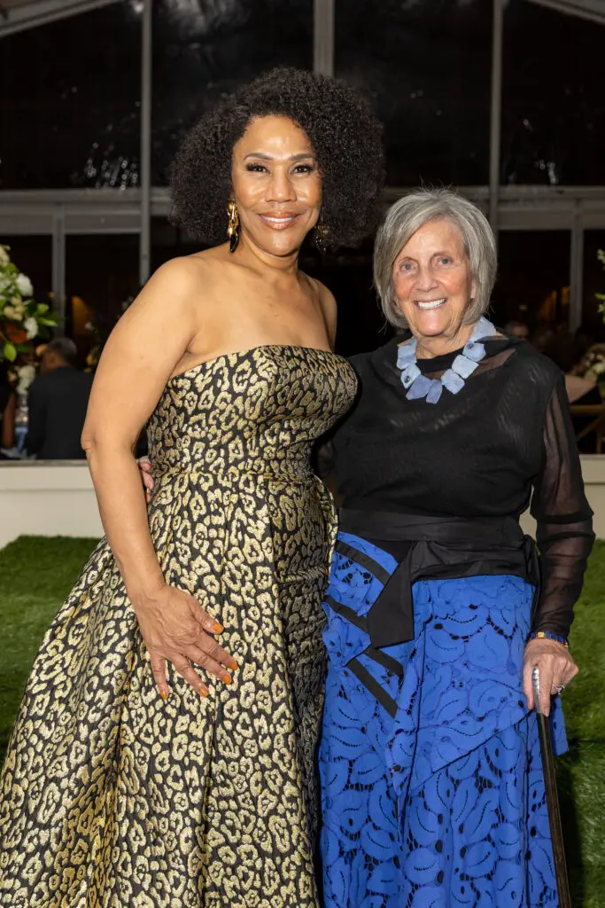 Chairs Myrtle Jones, Sara Morgan at the black-tie dinner following Houston Grand Opera's world premiere of 'Intelligence.' (Photo by  Emily Jaschke)
