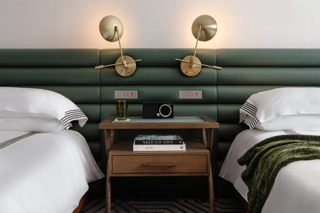 Details from a double room at the luxe Thompson Houston set to open December 21. Reservations now being accepted. (Photo by Thompson Houston)