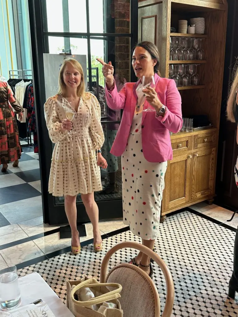 Taylor McDaniel, Emily Jones at the Annabelle Brasserie first look luncheon in Autry Park (Photo by Jacob Power)