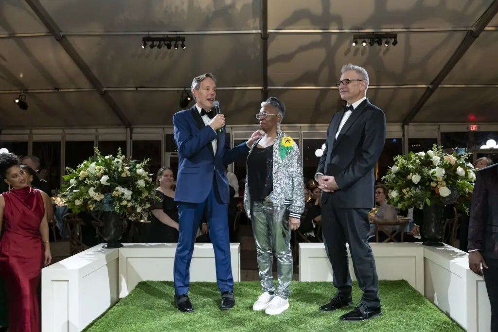 'Intelligence' creators Jake Heggie, Jawole Willa Jo Zollar, Gene Scheer at the black-tie dinner following Houston Grand Opera's world premiere. (Photo by Anthony Rathbun)